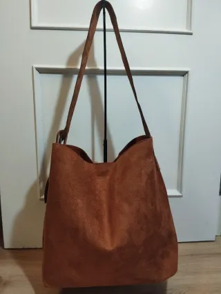 Bolso de ante marrón