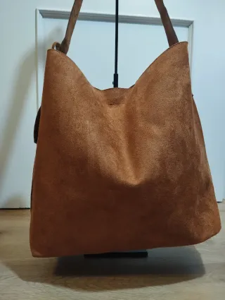 Bolso de ante marrón