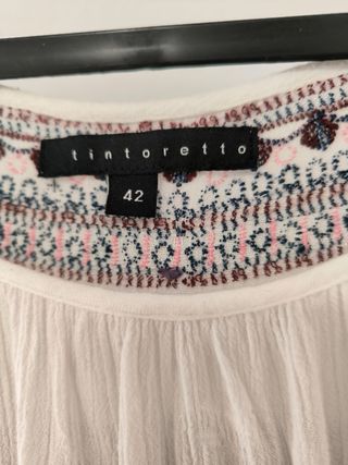 Blusas Tintoretto Blanca Talla 42