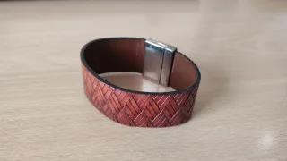 Pulsera de cuero trenzado hombre