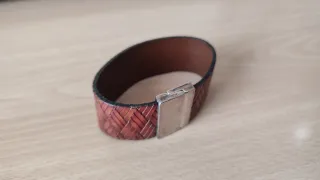 Pulsera de cuero trenzado hombre