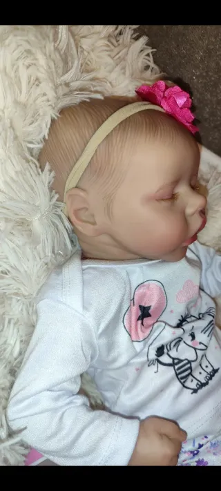 Bambola Reborn femmina con ciuccio e biberon