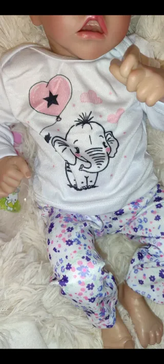 Bambola Reborn femmina con ciuccio e biberon