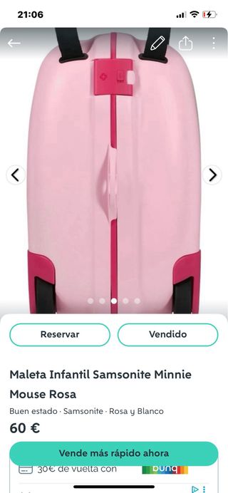 Maleta Infantil Samsonite Minnie Rosa