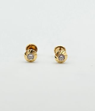 Pendientes de Oro 18K, Rosca, 0,51gr, 5mm