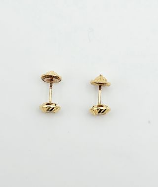 Pendientes de Oro 18K, Rosca, 0,51gr, 5mm