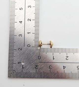 Pendientes de Oro 18K, Rosca, 0,51gr, 5mm
