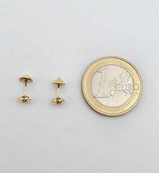 Pendientes de Oro 18K, Rosca, 0,51gr, 5mm
