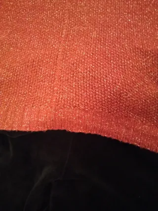 Jersey oversize granate con brillo