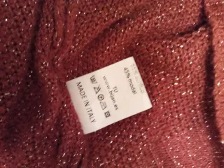 Jersey oversize granate con brillo