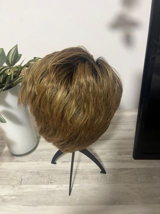 Peluca oncológica castaña poco uso