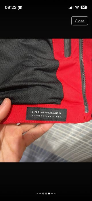 Chaqueta moto AETHER roja