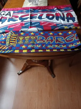 Bandera y bufanda FC Barcelona
