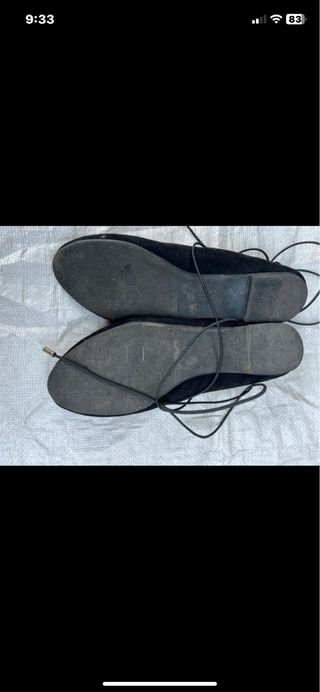 Bailarinas Danic negras con tiras