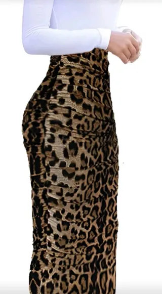 Gonna tubino fantasia maculata