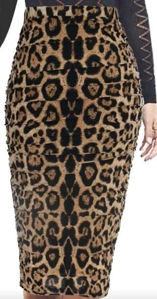 Gonna tubino fantasia maculata