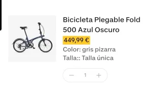 Bici plegable Btwin Fold 500 modelo nuevo