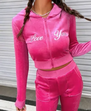 Tuta fucsia in velluto