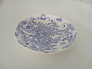 Piatto Porcellana Royal Worcester Dragone Blu