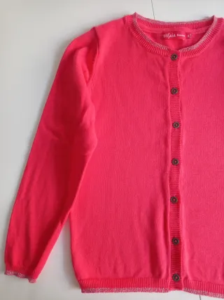 Cardigan natale rosso con bottoni e glitter 5 anni