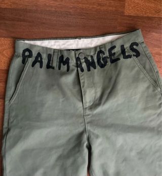 Pantaloni Palm Angels S Verde Oliva