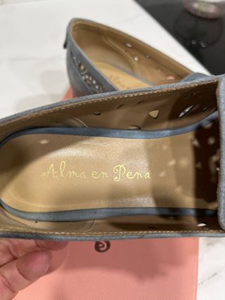 Zapatos planos grises mujer