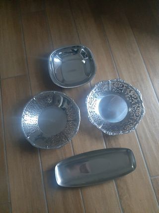 Set 4 Vassoi acciaio