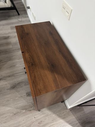 Aparador Madera Nogal Puertas Ratán