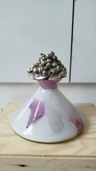 Vaso vintage vetro decorato