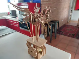 Maqueta Caballo Mecánico Madera Pegasus