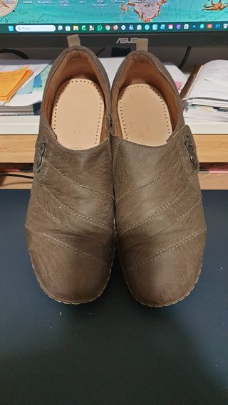 Zapatos Marrones Piel Relife Talla 42