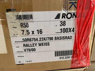 4 llantas RONAL R50 blanca 7.5x16 4x100