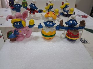 Lote 10 Figurette Puffi di Pasqua