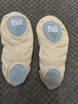 Zapatillas de ballet beige