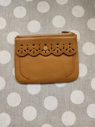 Monedero piel marrón (15x12)