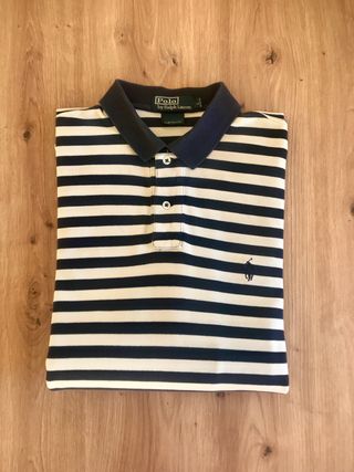 Polo Ralph Lauren Rayas Azul Blanco Talla L