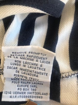 Polo Ralph Lauren Rayas Azul Blanco Talla L