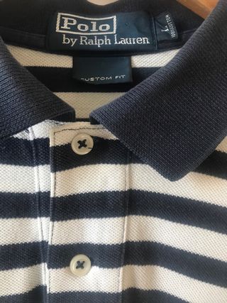 Polo Ralph Lauren Rayas Azul Blanco Talla L