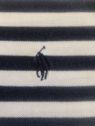 Polo Ralph Lauren Rayas Azul Blanco Talla L