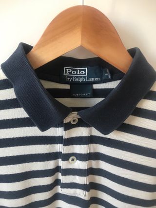 Polo Ralph Lauren Rayas Azul Blanco Talla L