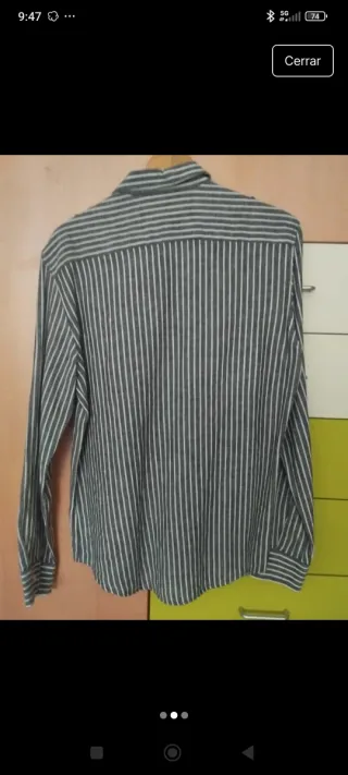 Camisa Adolfo Domínguez Rayas Gris/Blanco