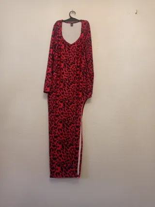 Vestido midi estampado leopardo
