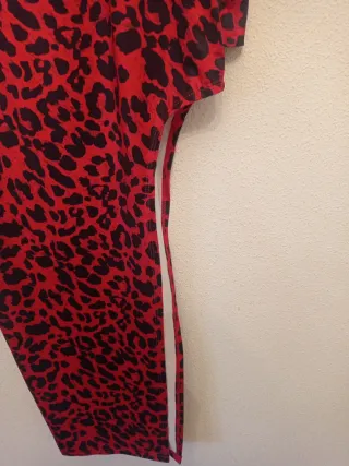 Vestido midi estampado leopardo