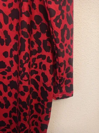 Vestido midi estampado leopardo