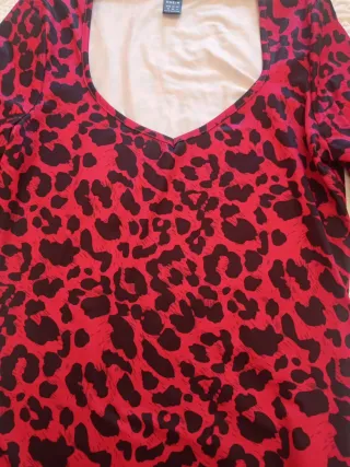 Vestido midi estampado leopardo