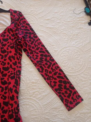 Vestido midi estampado leopardo