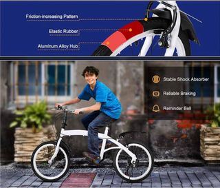 Bicicleta plegable 20” 6V para adulto