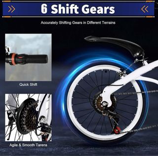 Bicicleta plegable 20” 6V para adulto