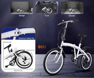 Bicicleta plegable 20” 6V para adulto