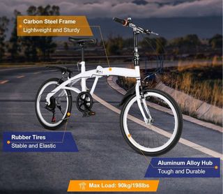 Bicicleta plegable 20” 6V para adulto